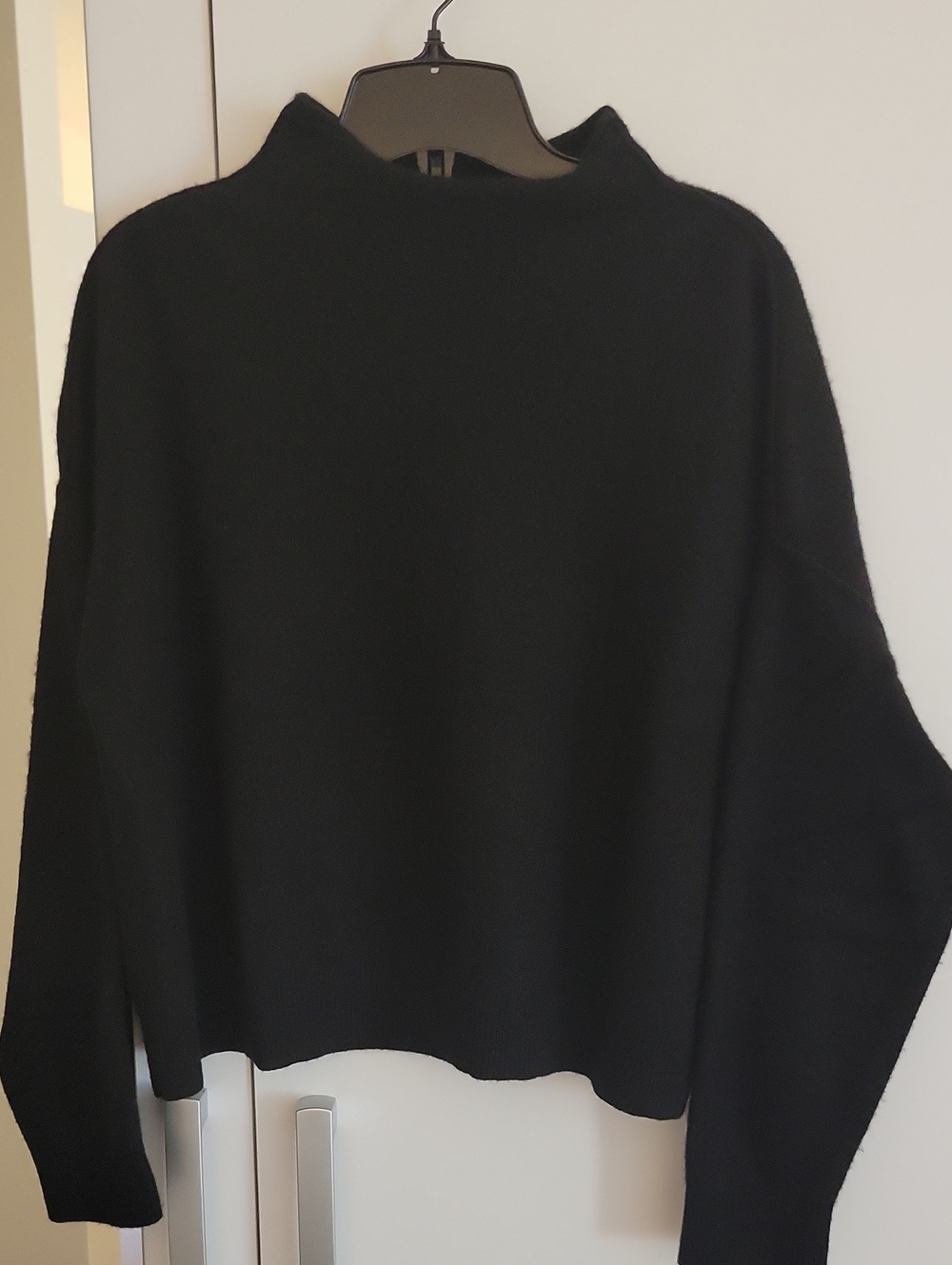 Cashmere Black Women's Mock Neck Sweater